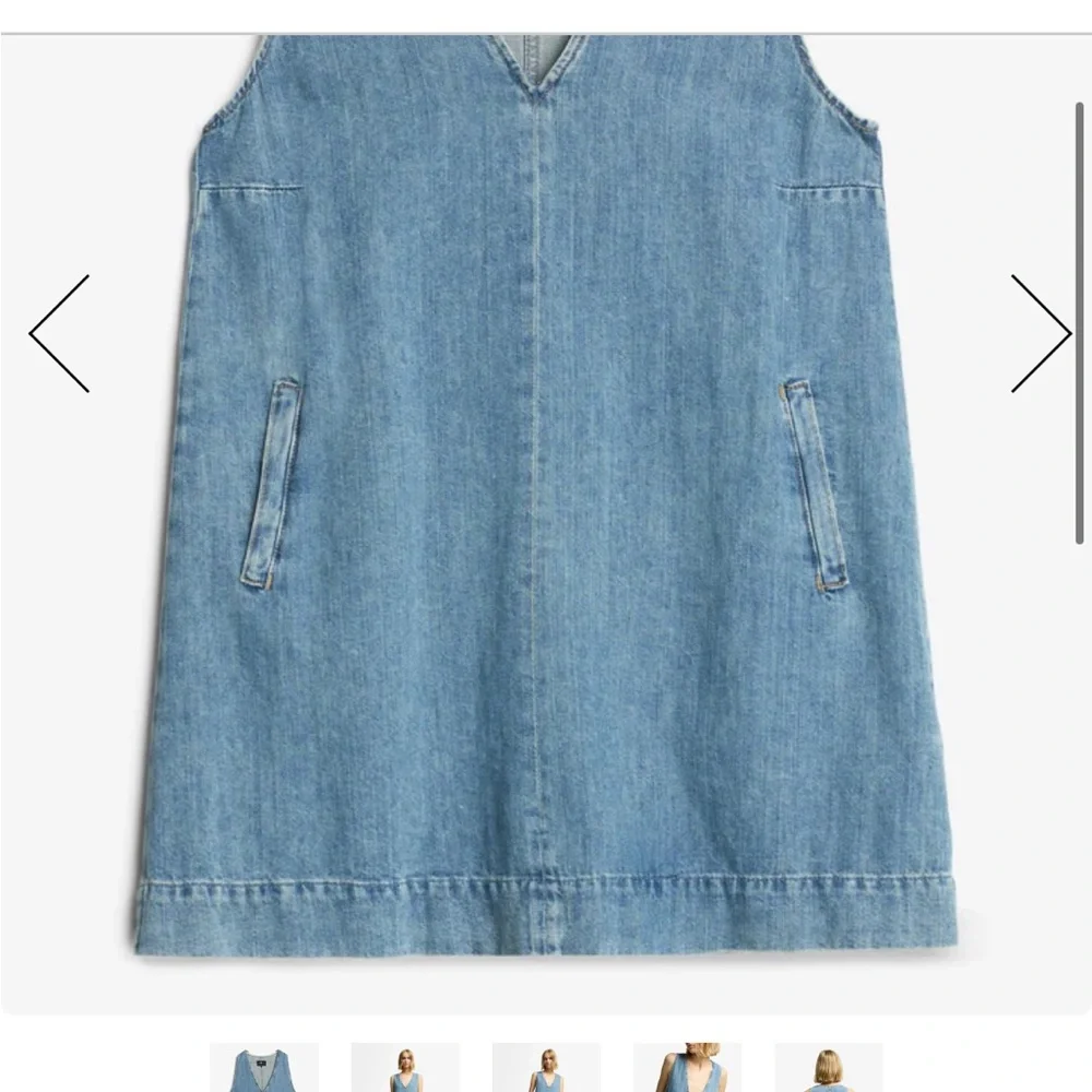 7 for all mankind denim sleeveless Dress - Picture 3 of 8